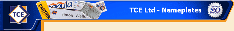 TCE Ltd - Nameplates